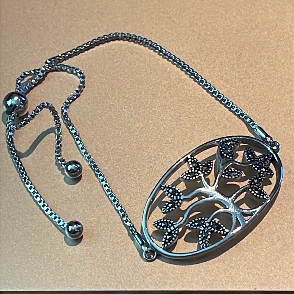 Tree of Life Oval Bolo Bracelet